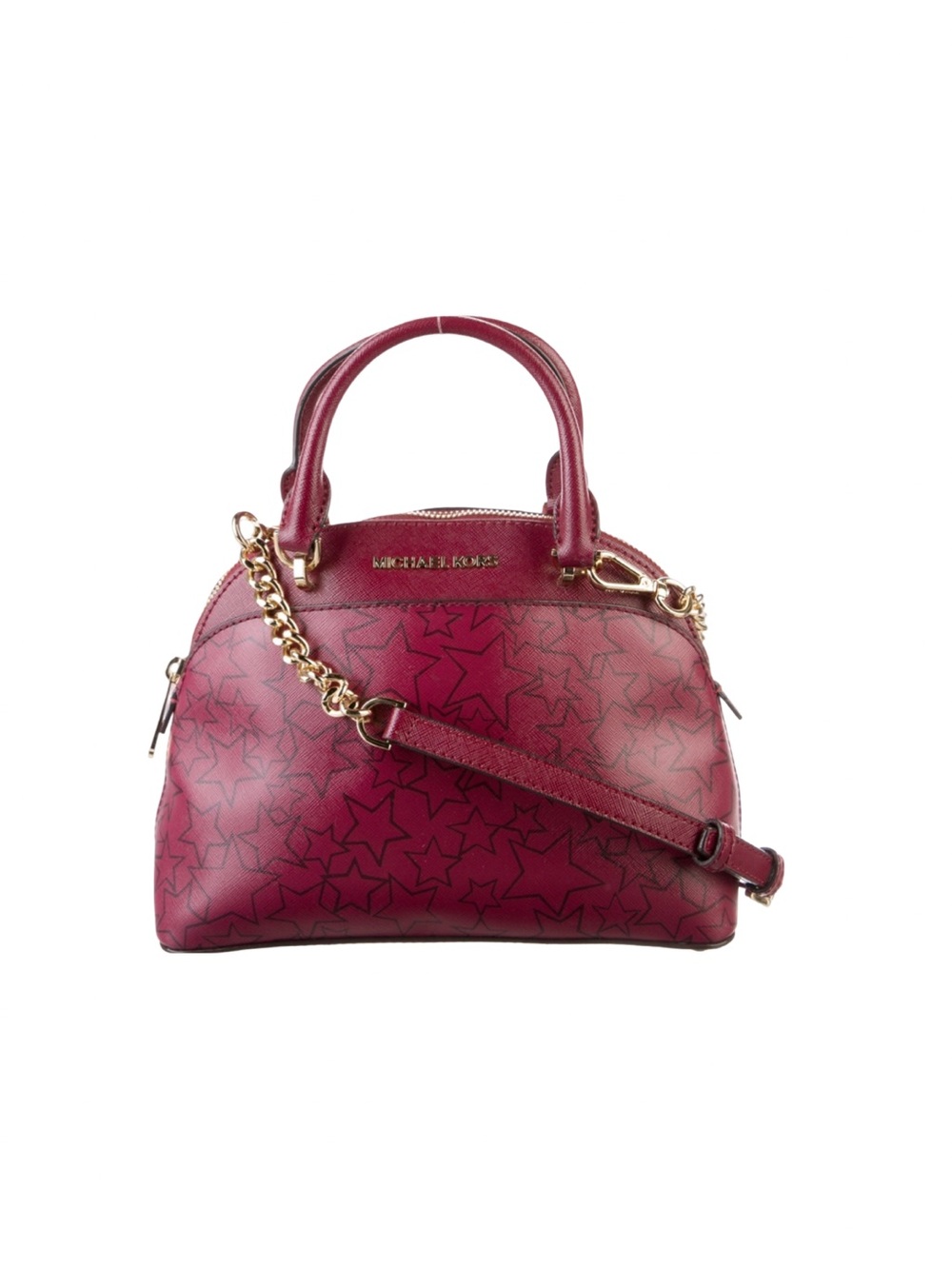 Michael Michael Kors Emmy Dome in Mulberry Stars PVC/Leather Crossbody